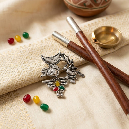 Rangtaali Tribal Oxidised Statement Ring