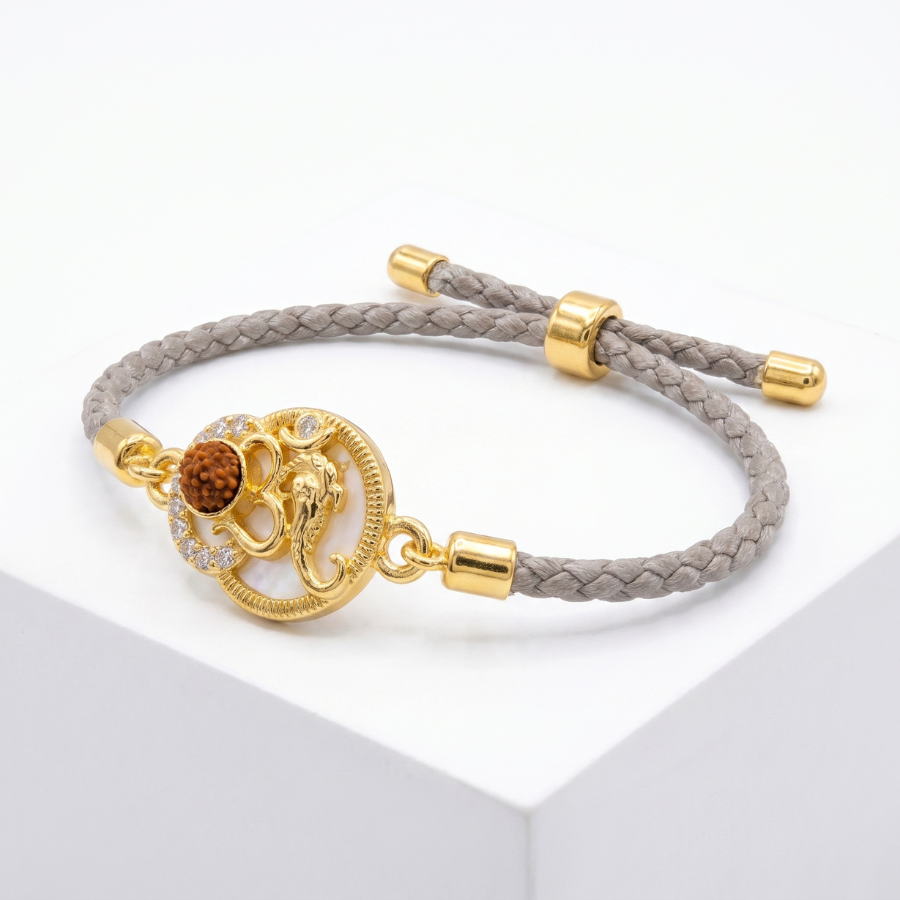 Rudraksha Om Bracelet Rakhi
