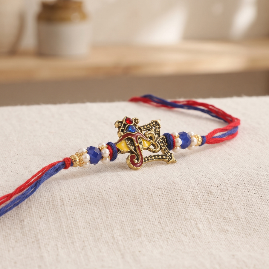 Ganesha Beaded Rakhi
