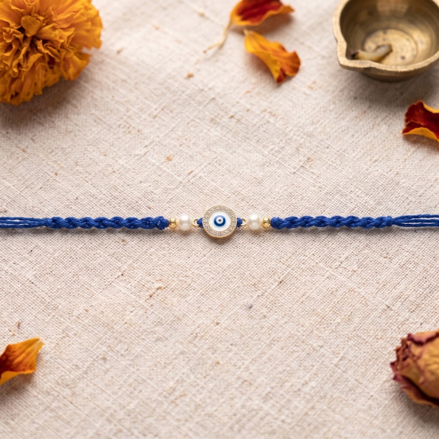 Evil Eye Pearl Protection Rakhi