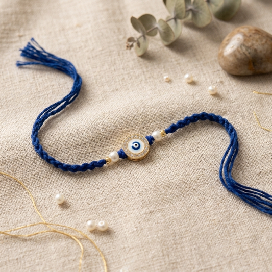 Evil Eye Pearl Protection Rakhi