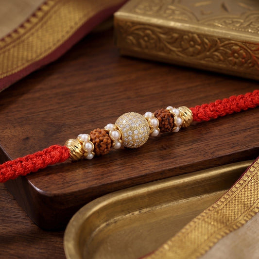 Royal Rudraksha Crystal Rakhi