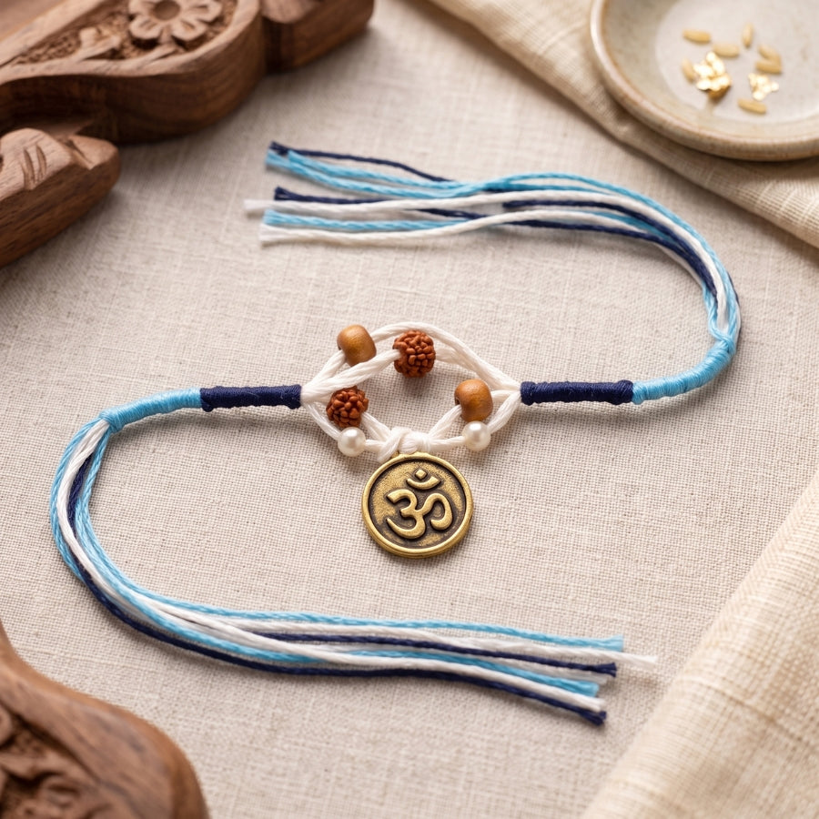 Divine Om Rudraksha Rakhi