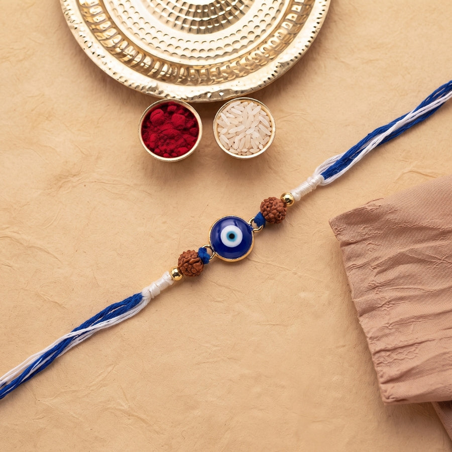 Evil Eye Rudraksha Guardian Rakhi