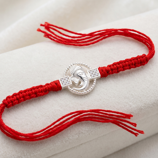 925 Silver Lord Ganesha Rakhi
