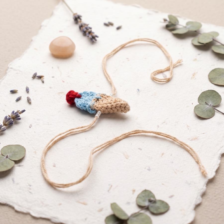 Crochet Ice Cream Kids Rakhi