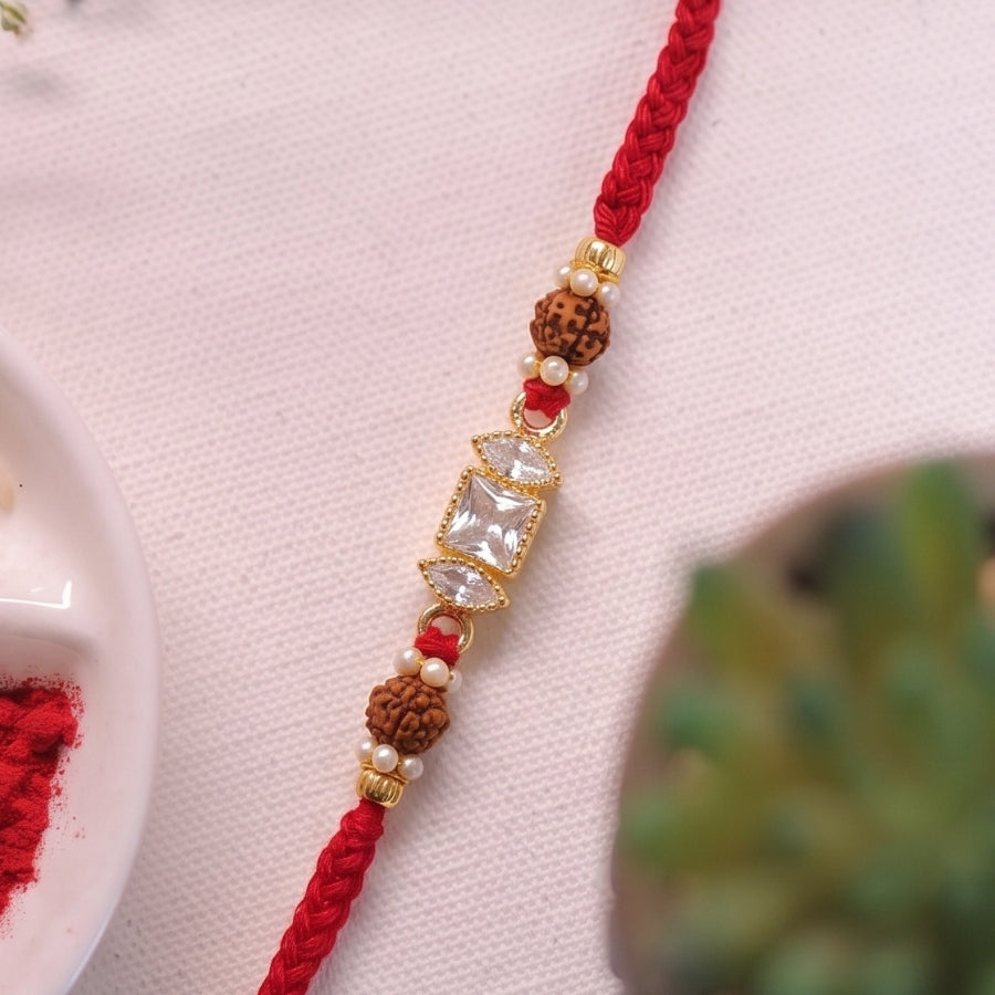 Rudraksha Crystal Pearl Rakhi
