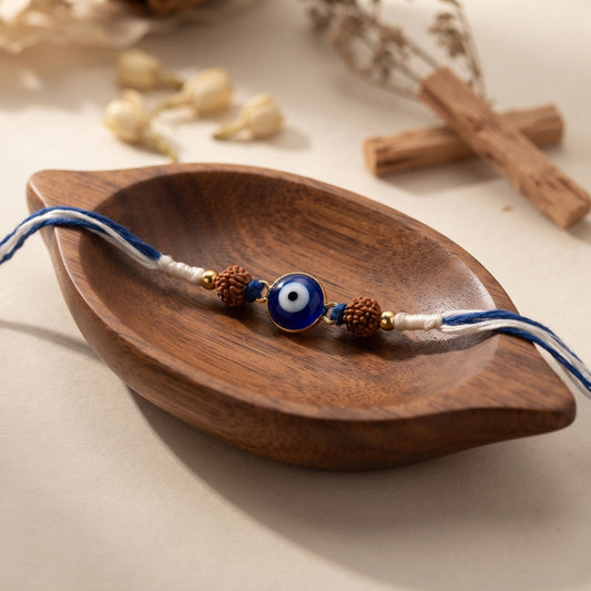 Evil Eye Rudraksha Guardian Rakhi