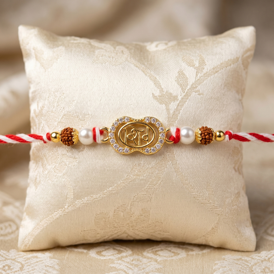 Shiv Pearl Rudraksha Rakhi