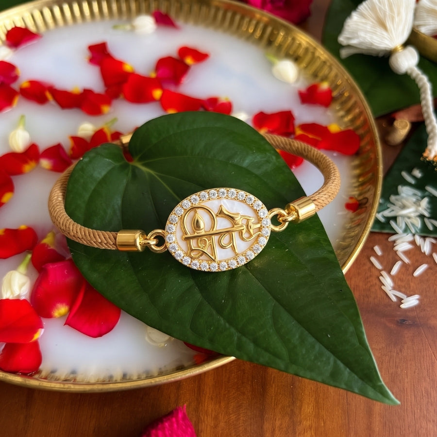 Shiv Blessing Crystal Bracelet Rakhi