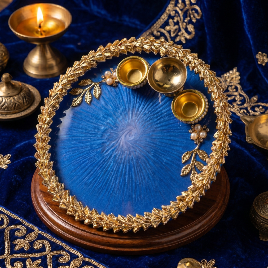 Royal Sapphire Resin Thali