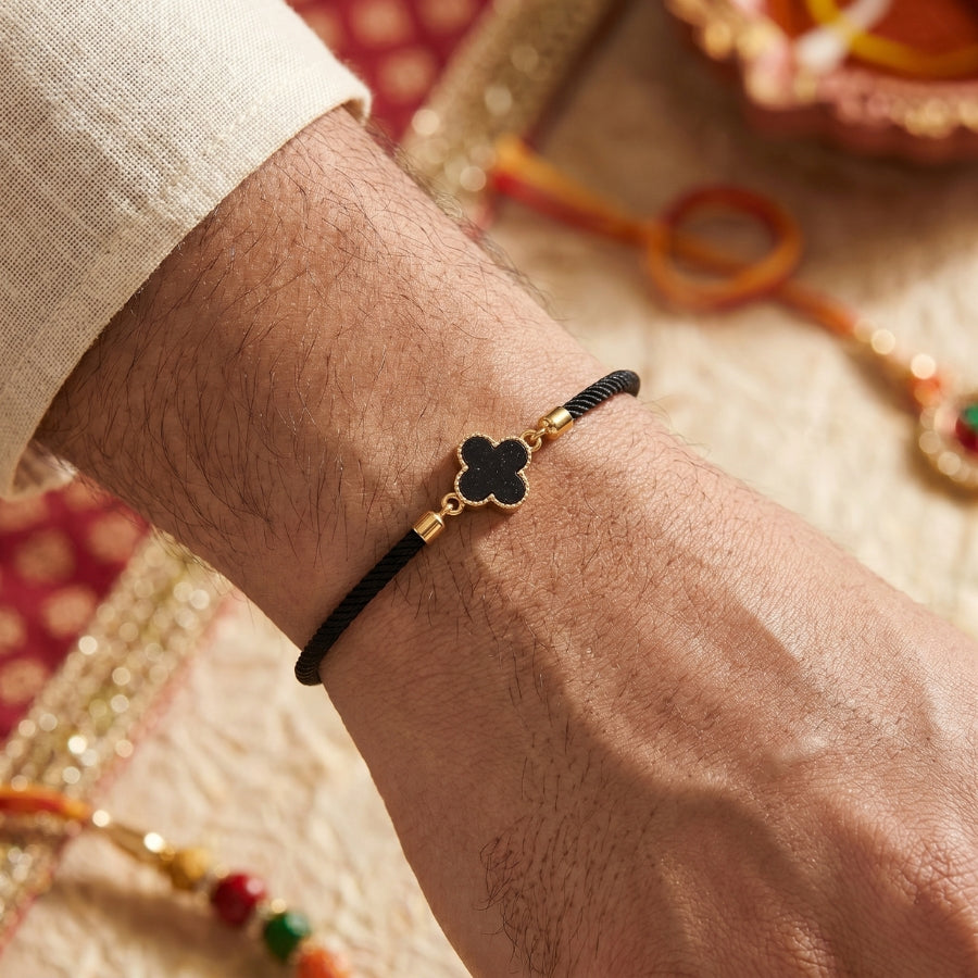 Black Clover Adjustable Bracelet Rakhi