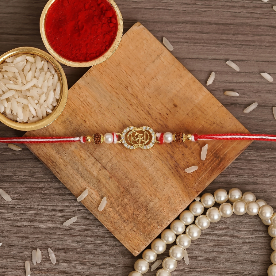 Shiv Pearl Rudraksha Rakhi