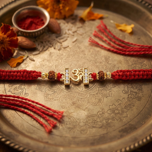 Om Divine Rudraksha Rakhi
