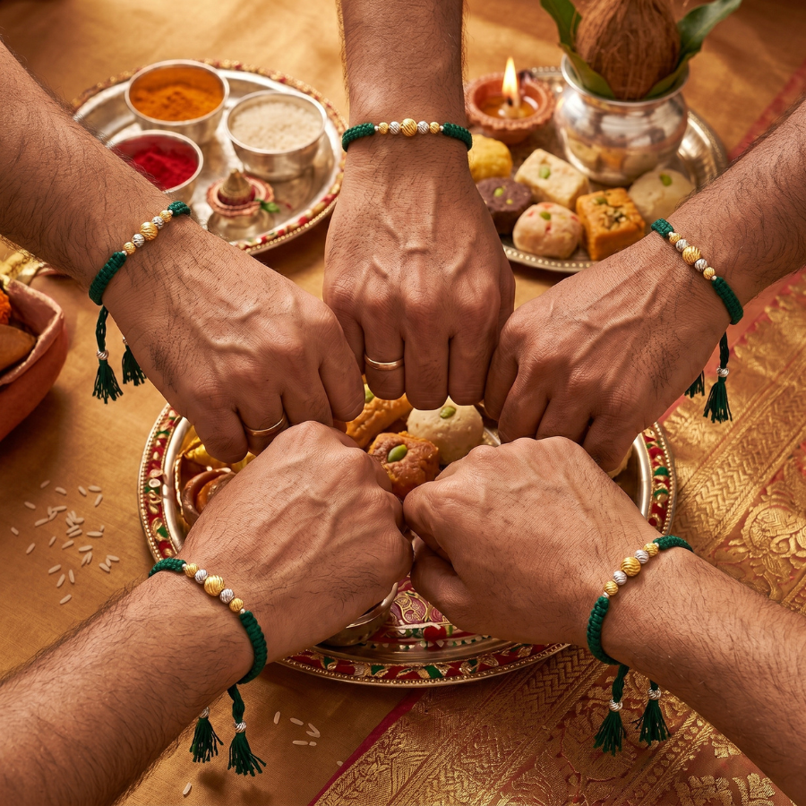 Premium Bead Rakhi Combo (Set of 5)
