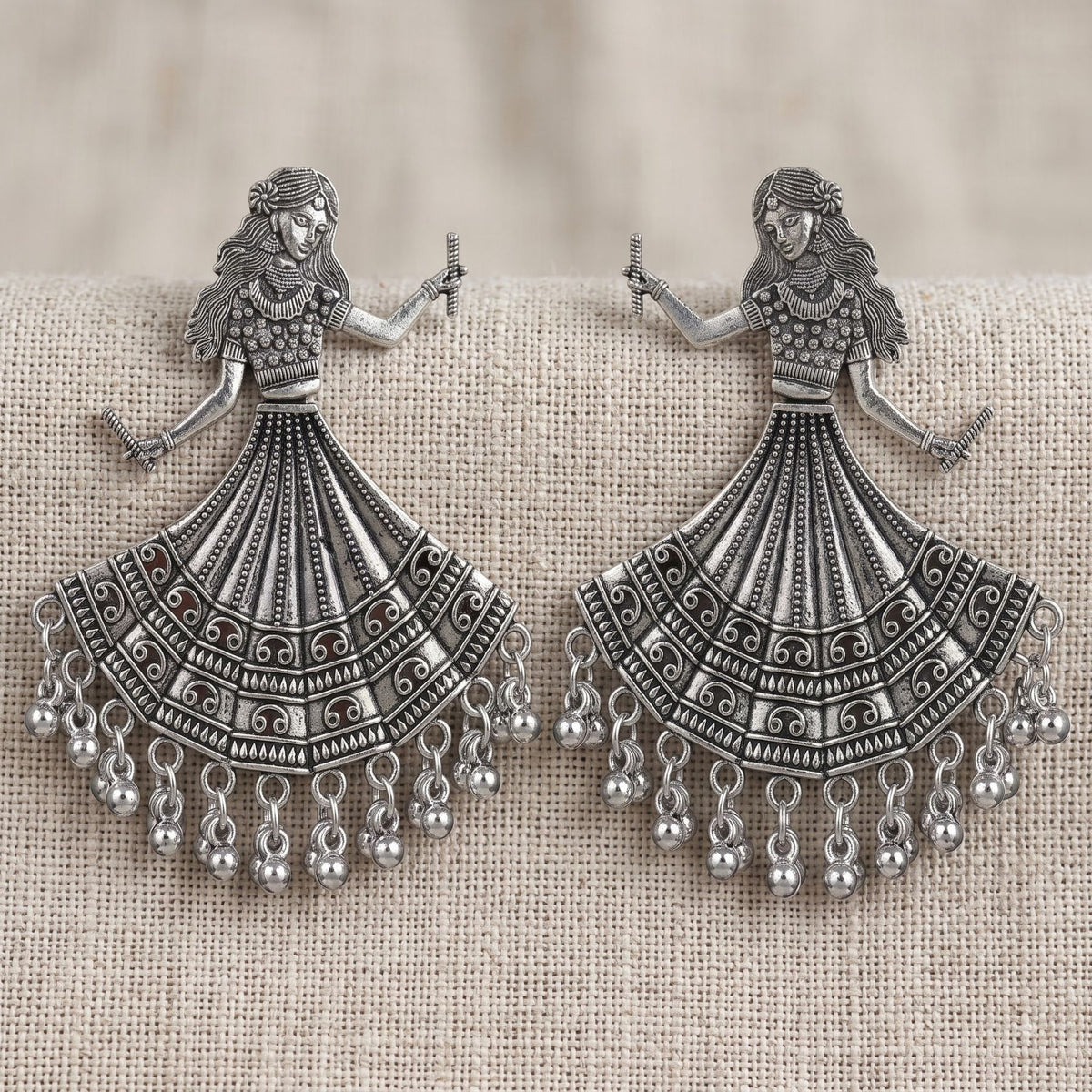 Garba Rani Dandiya Ghughri Earrings