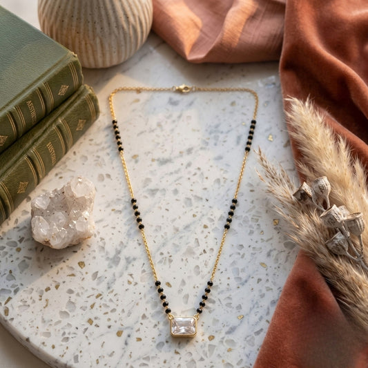 Rajmudra Emerald Cut Mangalsutra