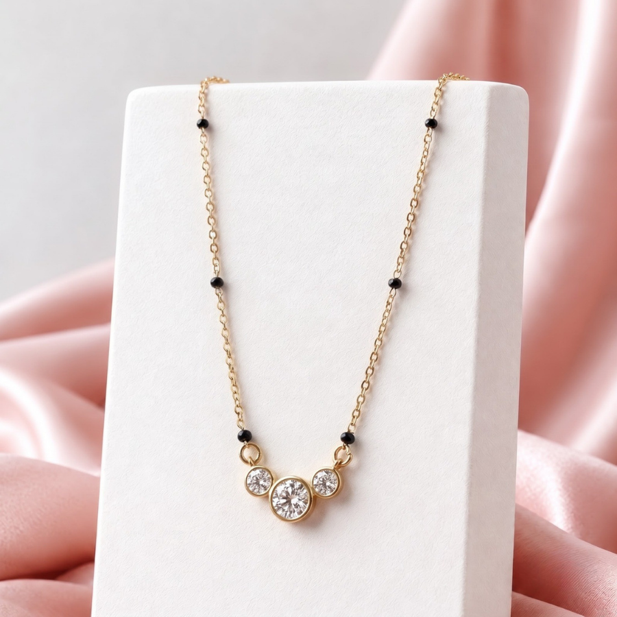 Trayi Bezel Mangalsutra - photo 4