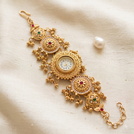Moti Suraj Ghughri Antique Gold Watch - image 2