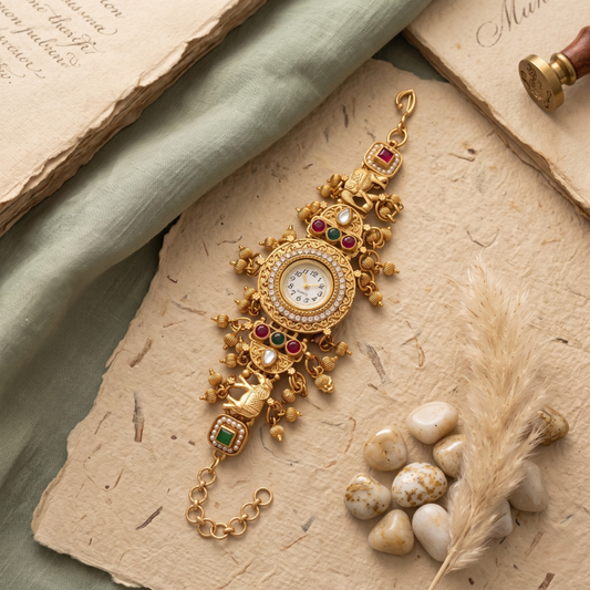 Gajraaj Ratna Mandal Antique Gold Watch - image 1