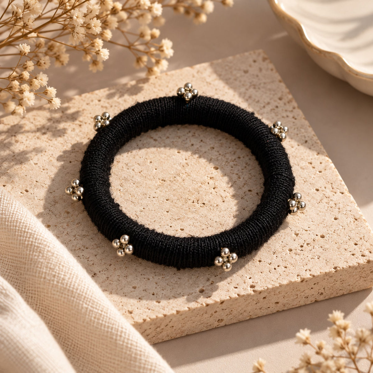Ghughri Dori Black Thread Bangle - image 3