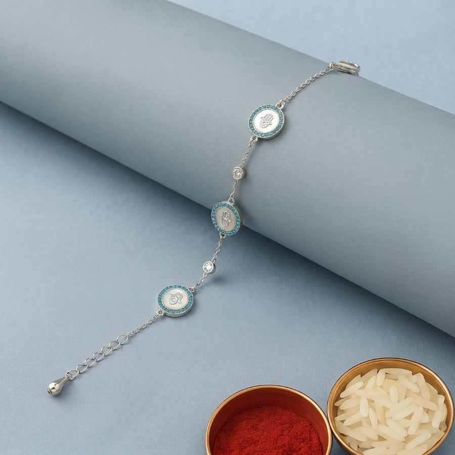 Silver Evil Eye Bracelet