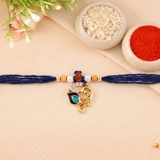 Peacock Rudraksha Rakhi