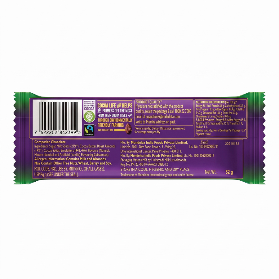 Cadbury Dairy Milk Silk Roast Almond Chocolate Bar