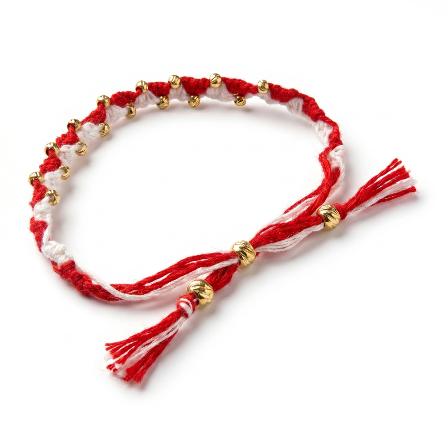 Golden Bead Harmony Rakhi