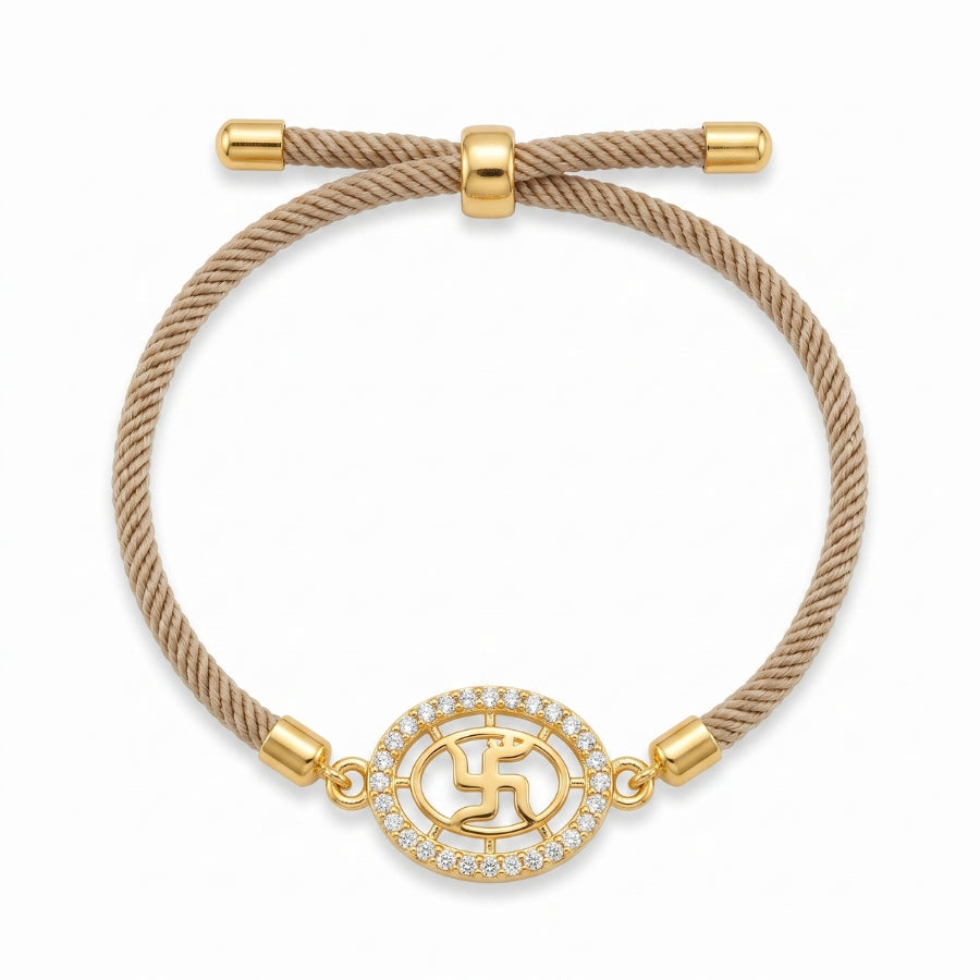 Crystal Swastik Designer Rakhi