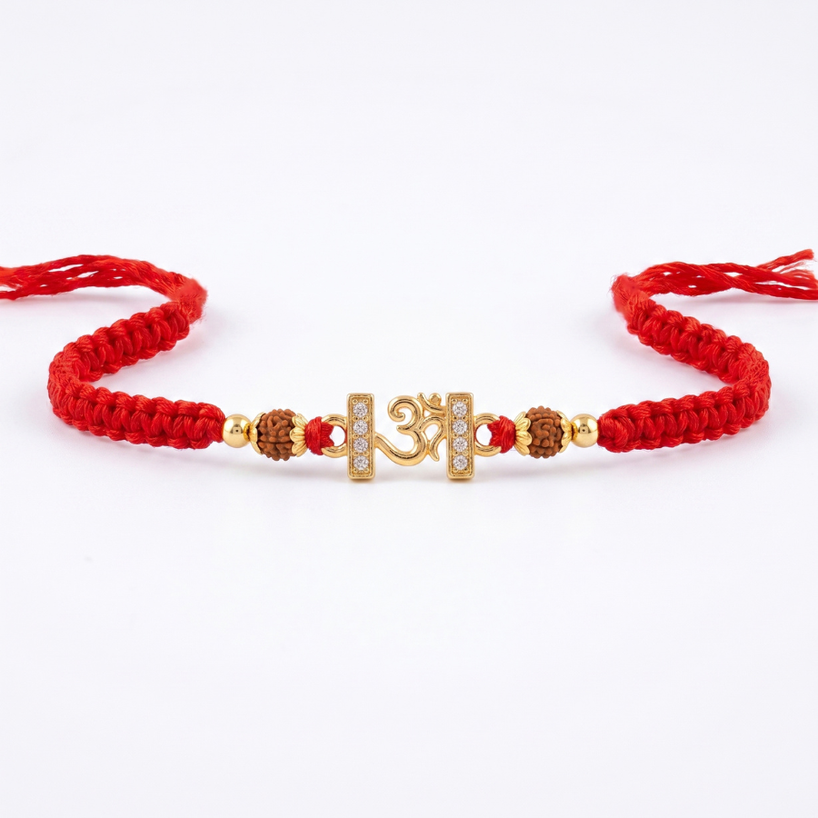 Om Divine Rudraksha Rakhi