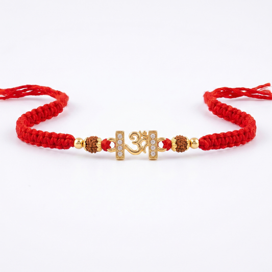Om Divine Rudraksha Rakhi