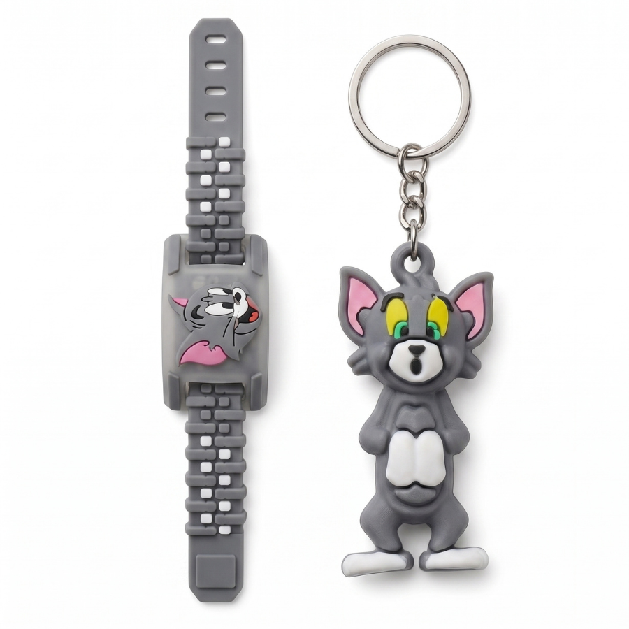 Tom Hero Kids Rakhi Band & Tom Hero Keychain Gift Set