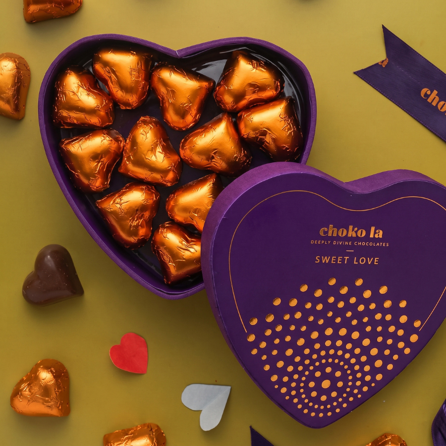 Choko La Sweet Love Heart Dark Chocolate Gift Box