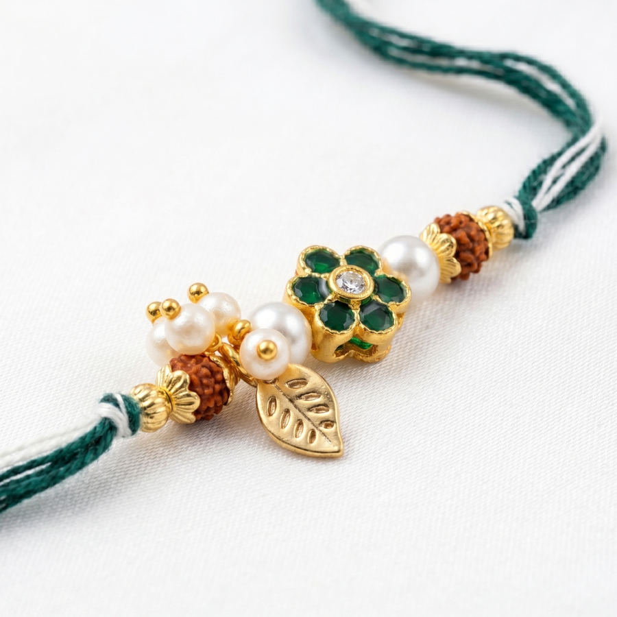 Emerald Garden Charm Rakhi