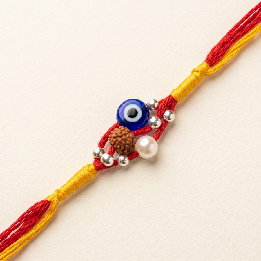 Blue Crystal Rudraksha Rakhi