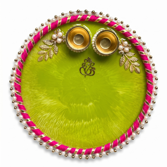 Lime Blossom Ganesha Resin Thali
