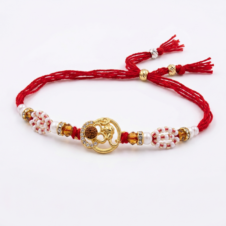 Om Divine Pearl Rakhi