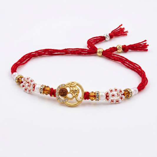 Om Divine Pearl Rakhi