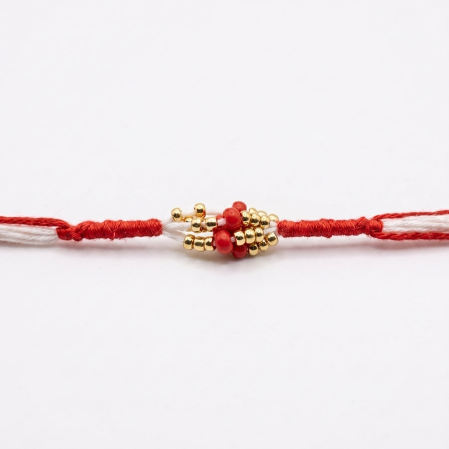 Traditional Red Bead Rakhi