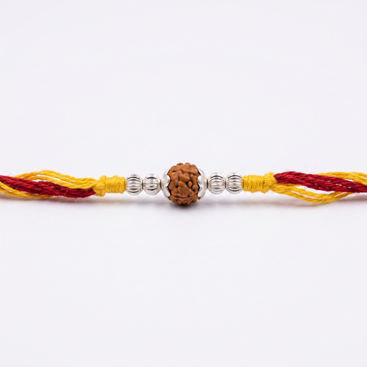 Rudraksha Silver Bead Rakhi