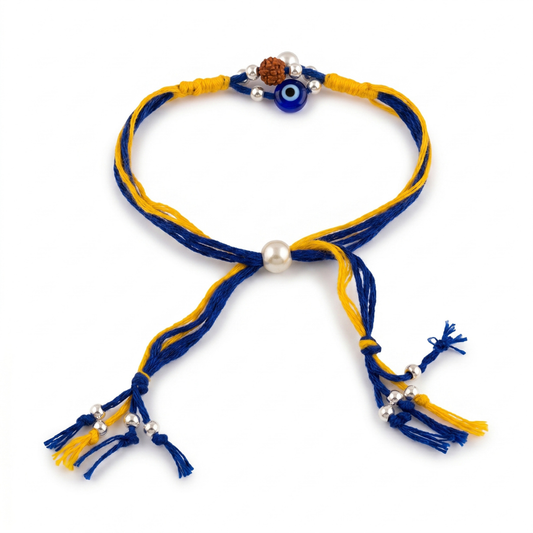 Evil Eye Rudraksha Pearl Rakhi