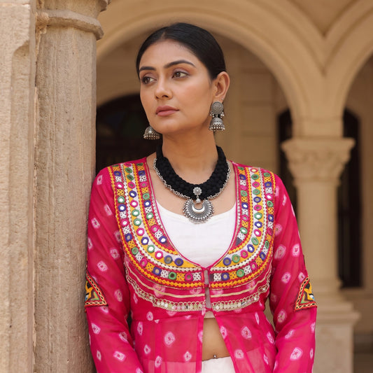 Kaali Chand Dori Oxidised Necklace Set