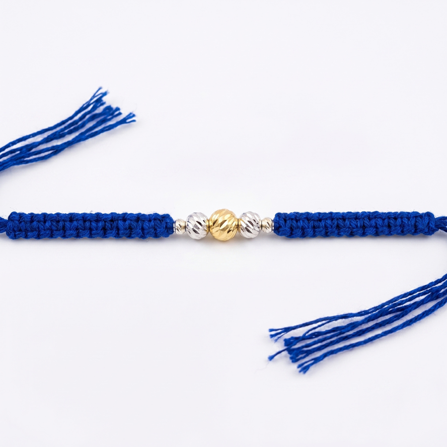 Royal Blue Bead Rakhi