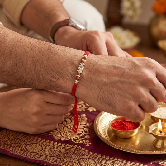 Rudraksha Crystal Pearl Rakhi