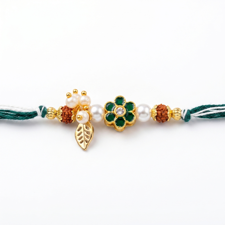 Emerald Garden Charm Rakhi