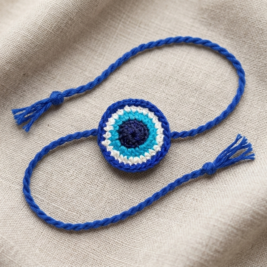 Crochet Evil Eye Kids Rakhi