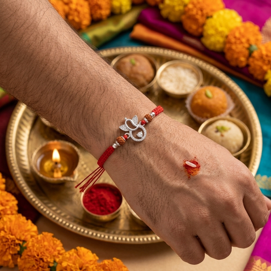 925 Silver Divine Ganesha Rakhi