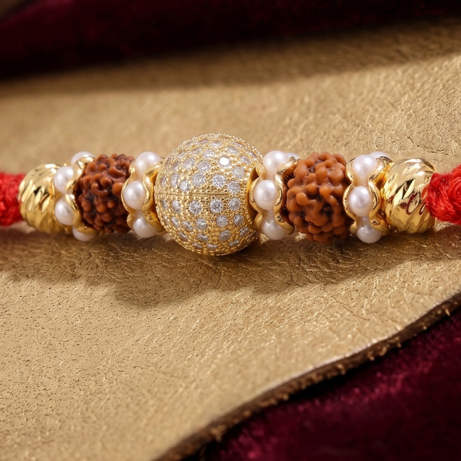 Royal Rudraksha Crystal Rakhi