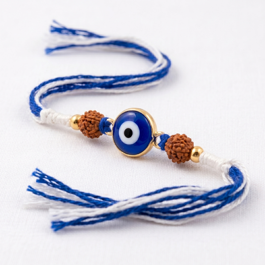 Evil Eye Rudraksha Guardian Rakhi